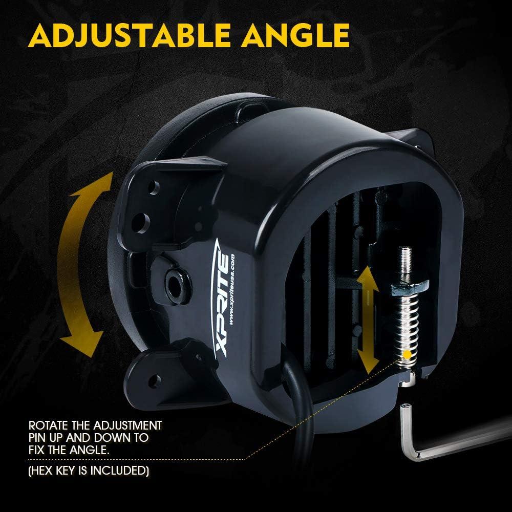 Luces de Niebla LED 4 Pulgadas Xprite 60W Jeep Wrangler 2007-2018
