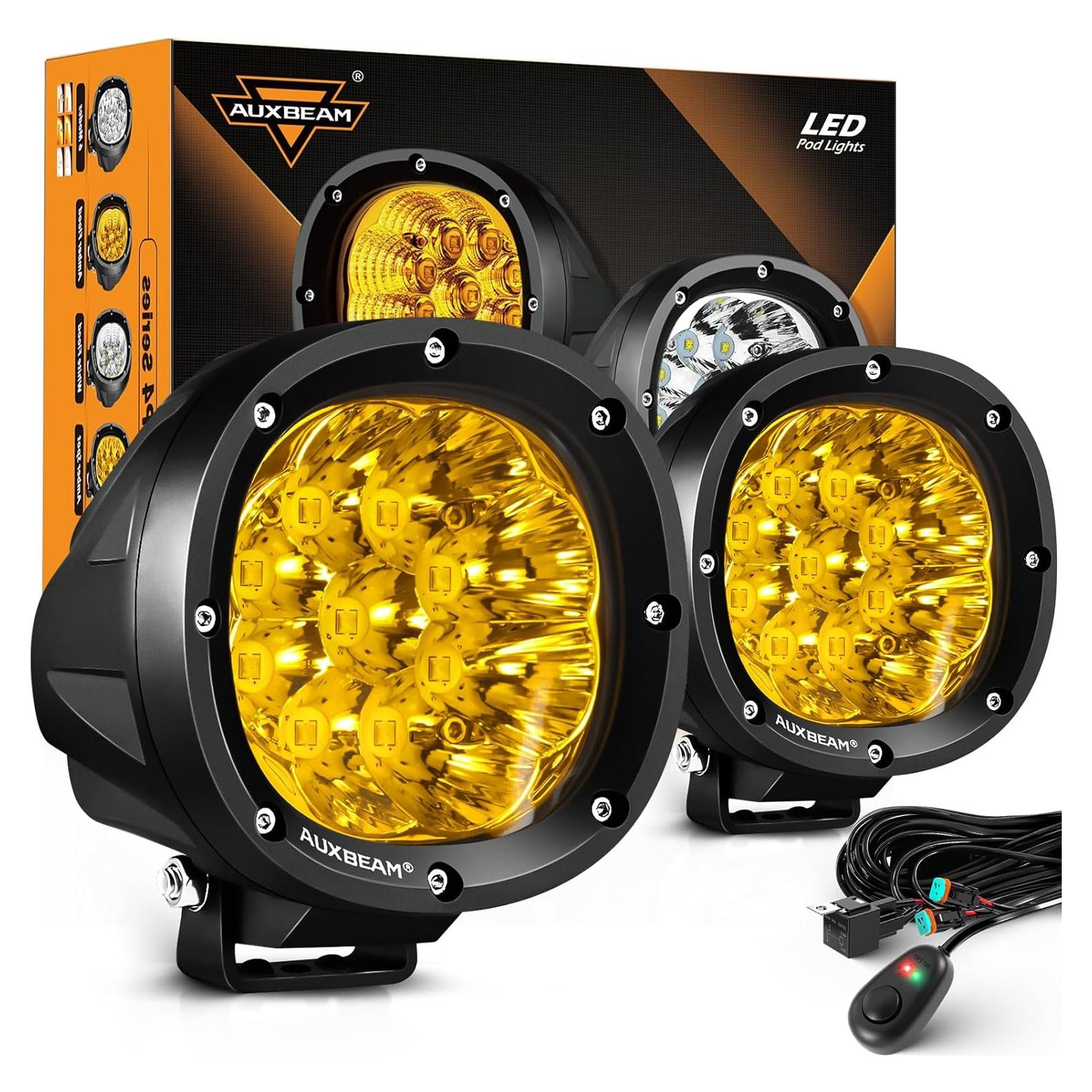 Luces de Niebla LED Ámbar Auxbeam P4 90W 4" para Off Road