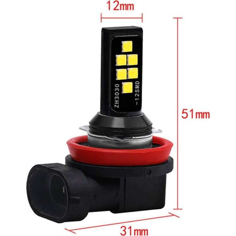 Bombillas LED de Niebla ILUMINACIÓN SOCAL H11 H8 2400 Lúmenes