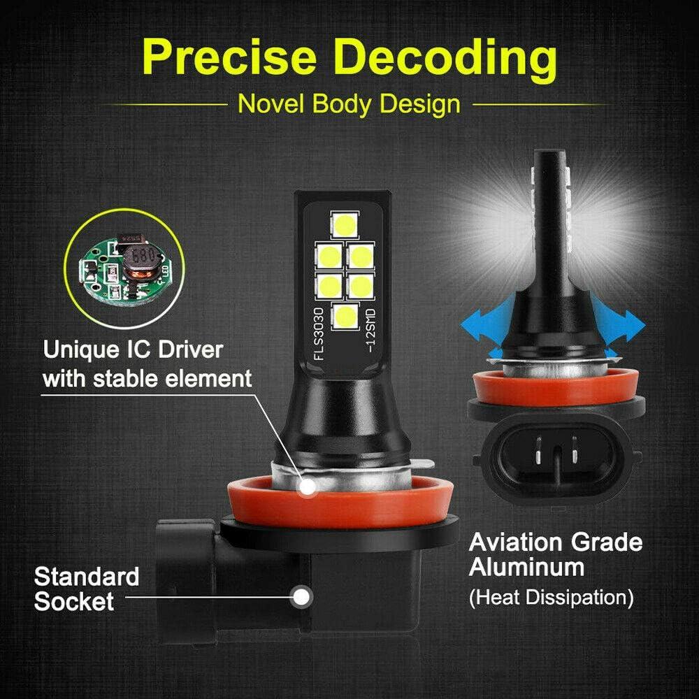 Bombillas LED de Niebla ILUMINACIÓN SOCAL H11 H8 2400 Lúmenes