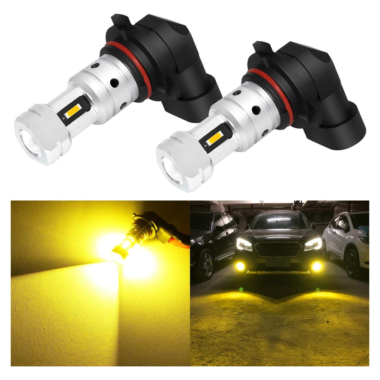 Bombillas LED de Niebla PHINLION 9006 Amarillo 3800 Lúmenes