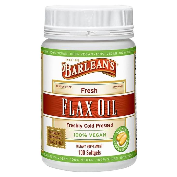 Suplemento de Aceite de Linaza Omega 3 Barlean's 100 Geles