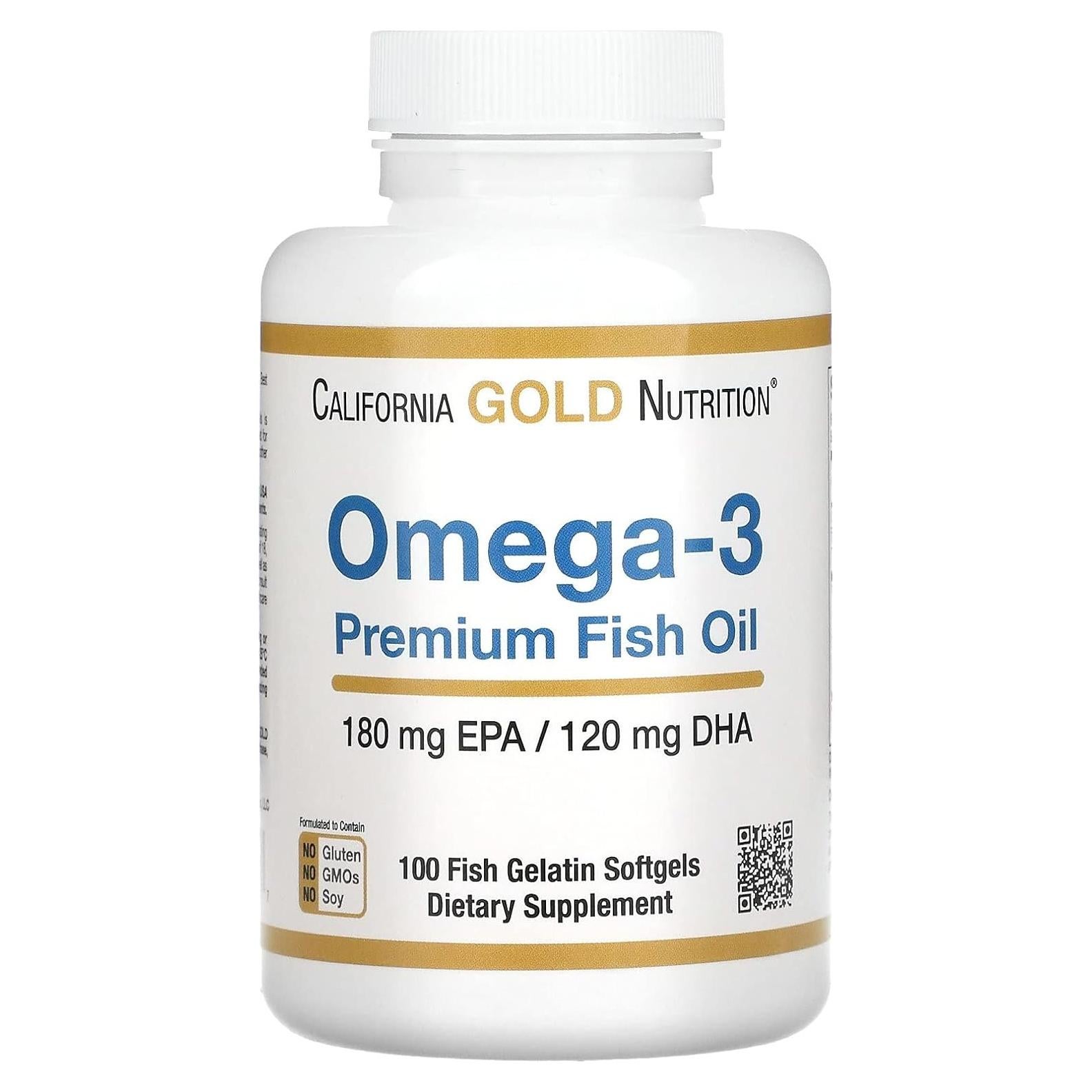 Suplemento Omega-3 Aceite de Pescado California Gold 100 Gelatinas