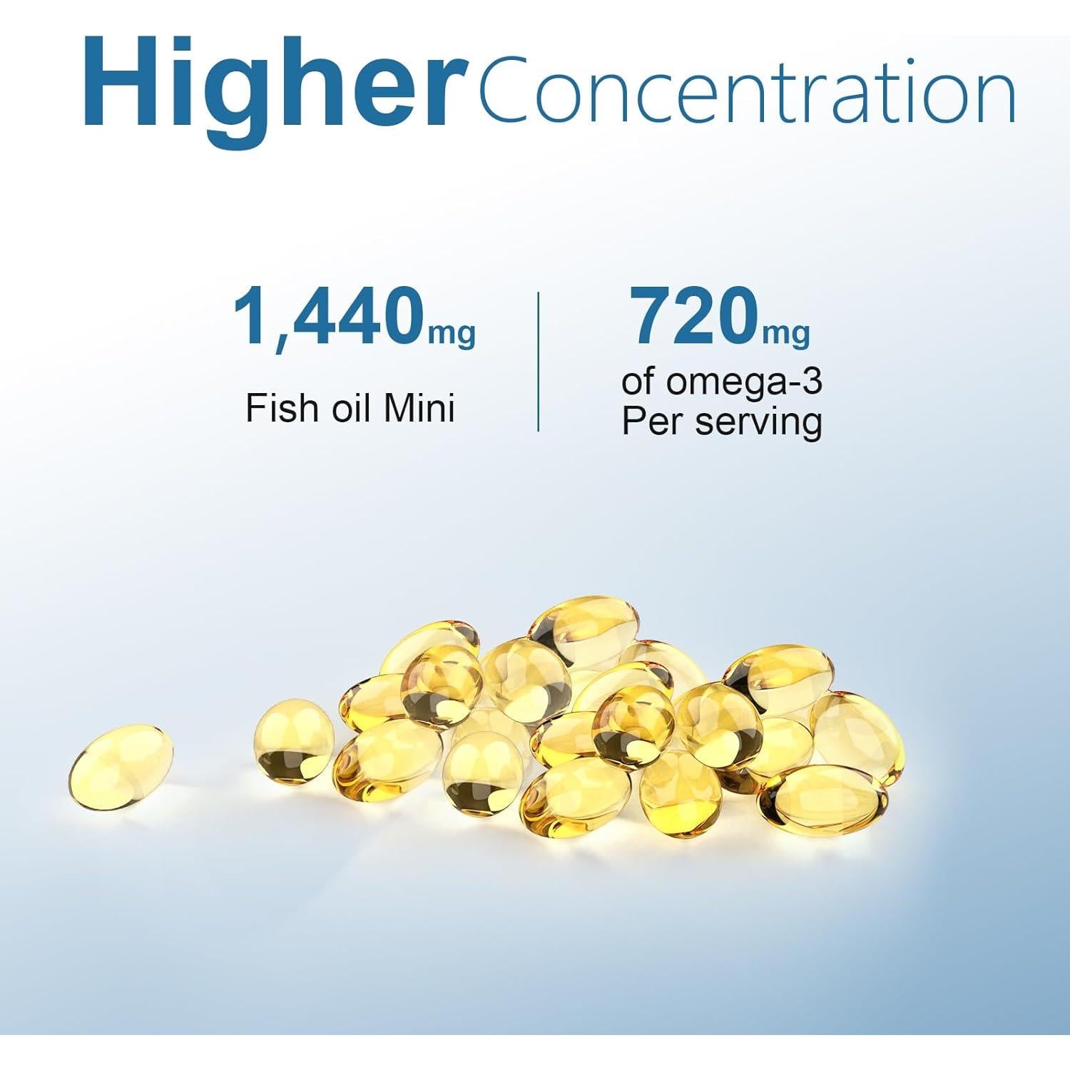 Suplemento Omega 3 Aceite de Pescado AMORNING 120 Cápsulas