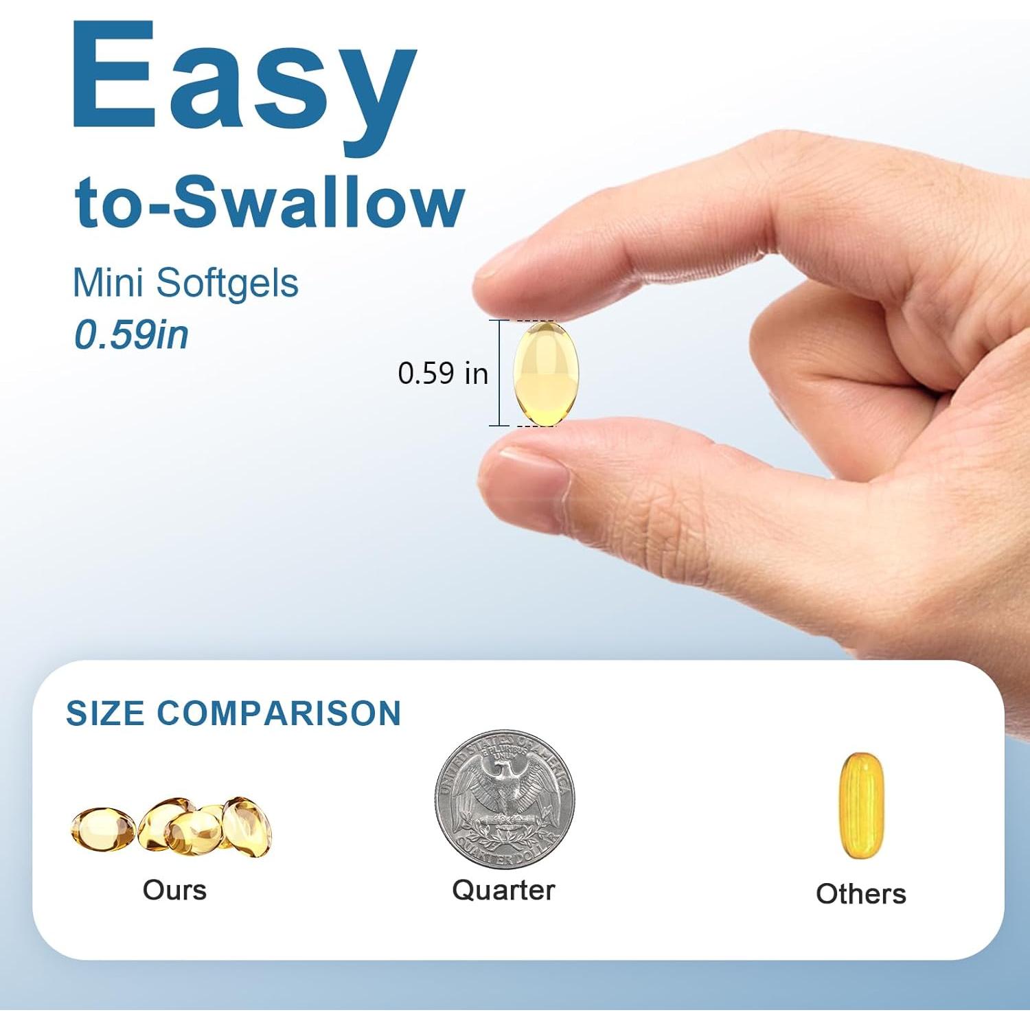 Suplemento Omega 3 Aceite de Pescado AMORNING 120 Cápsulas