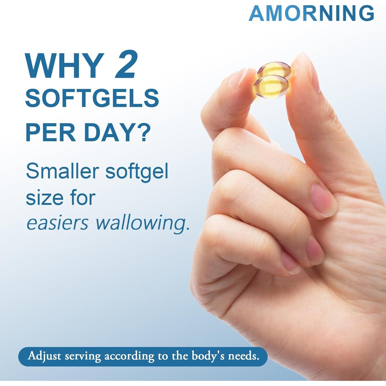 Suplemento Omega 3 Aceite de Pescado AMORNING 120 Cápsulas