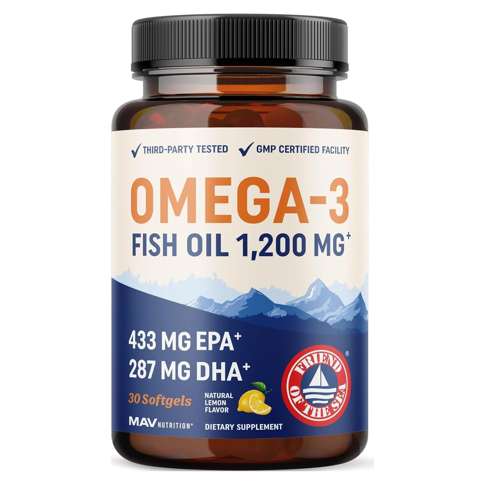 Aceite de Pescado Omega 3 MAV Nutrition 1200 mg 30 Gelatinas