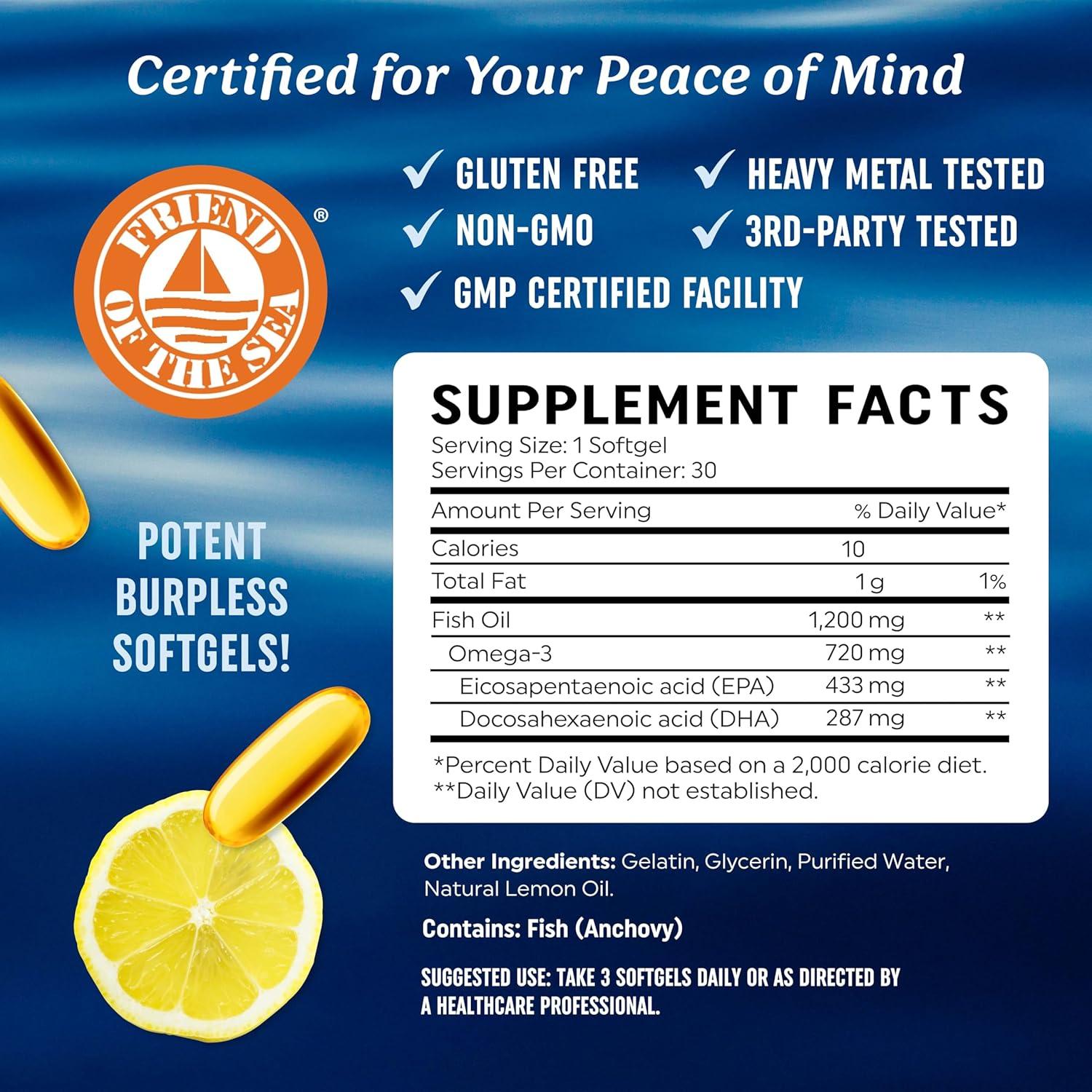 Aceite de Pescado Omega 3 MAV Nutrition 1200 mg 30 Gelatinas