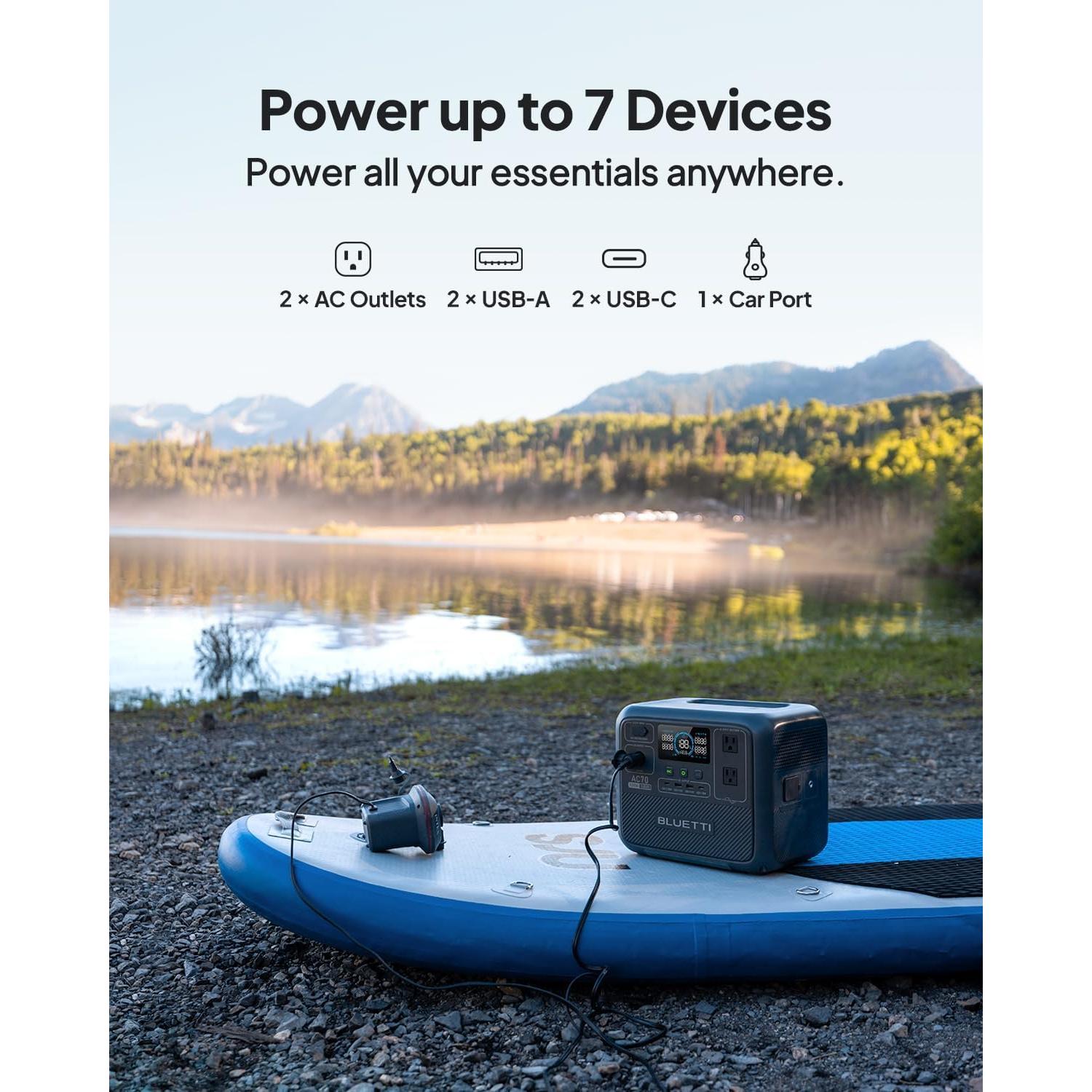 Estación de Energía Portátil BLUETTI AC70 768Wh 1000W