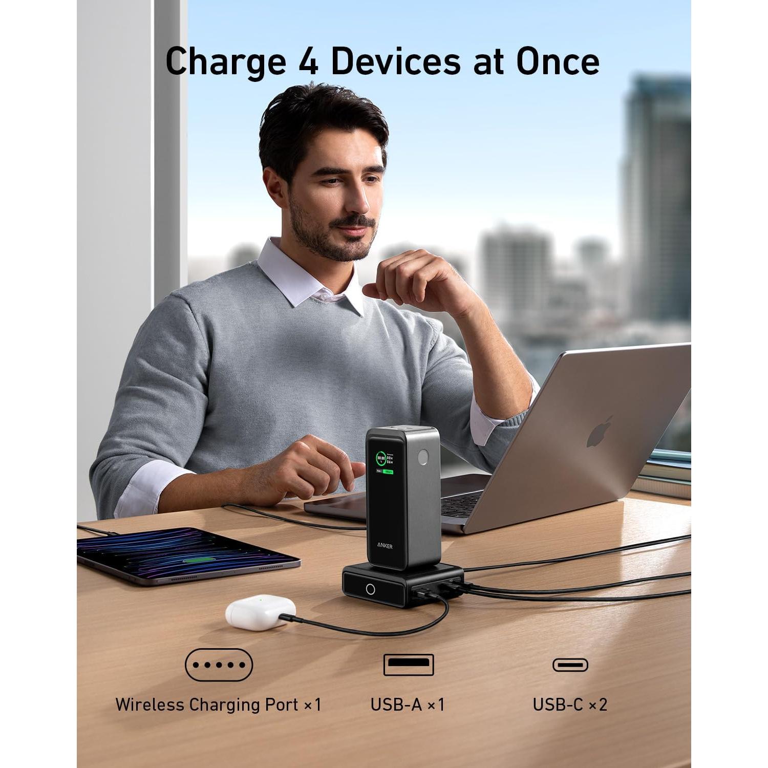 Banco de energía Anker Prime 200W 20,000mAh Cargador portátil