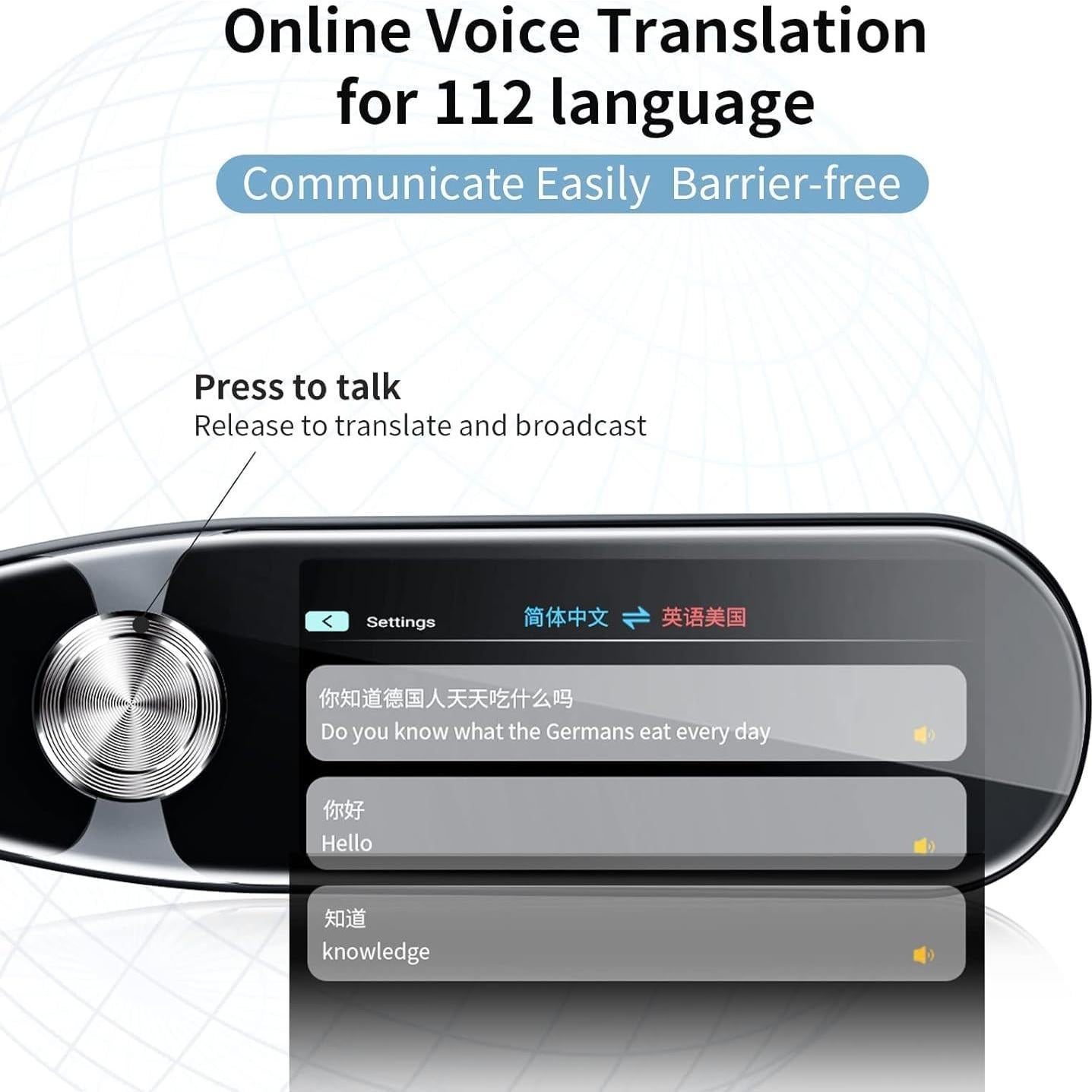 Bolígrafo Traductor Simbago 112 Idiomas OCR Texto a Voz