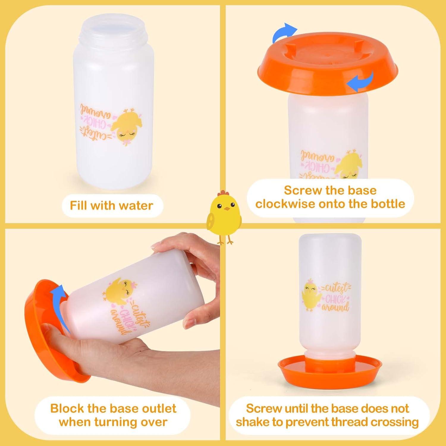 Juego de Alimentador y Bebedero TGEYD 1L para Pollitos y Patos