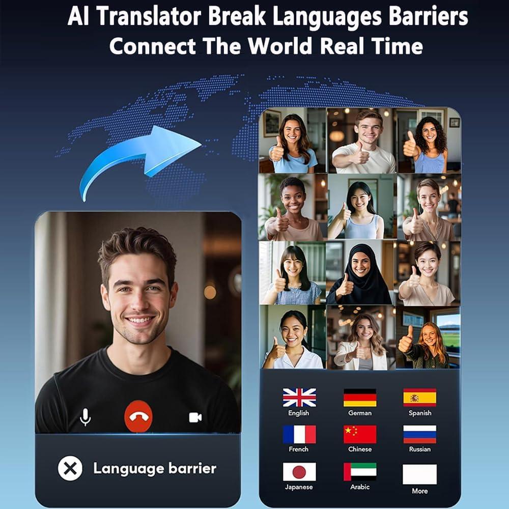 Auriculares de Traducción Inalámbricos ZeaHot Q16S Negro