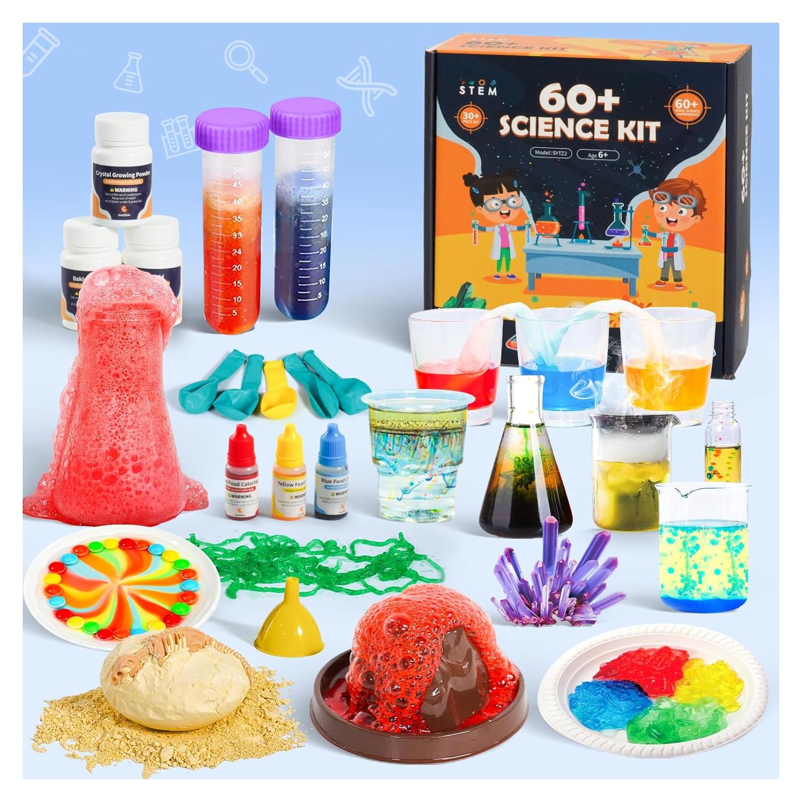 Kit Científico 60+ Melican para Niños 5-8 Años - Experimentos STEM