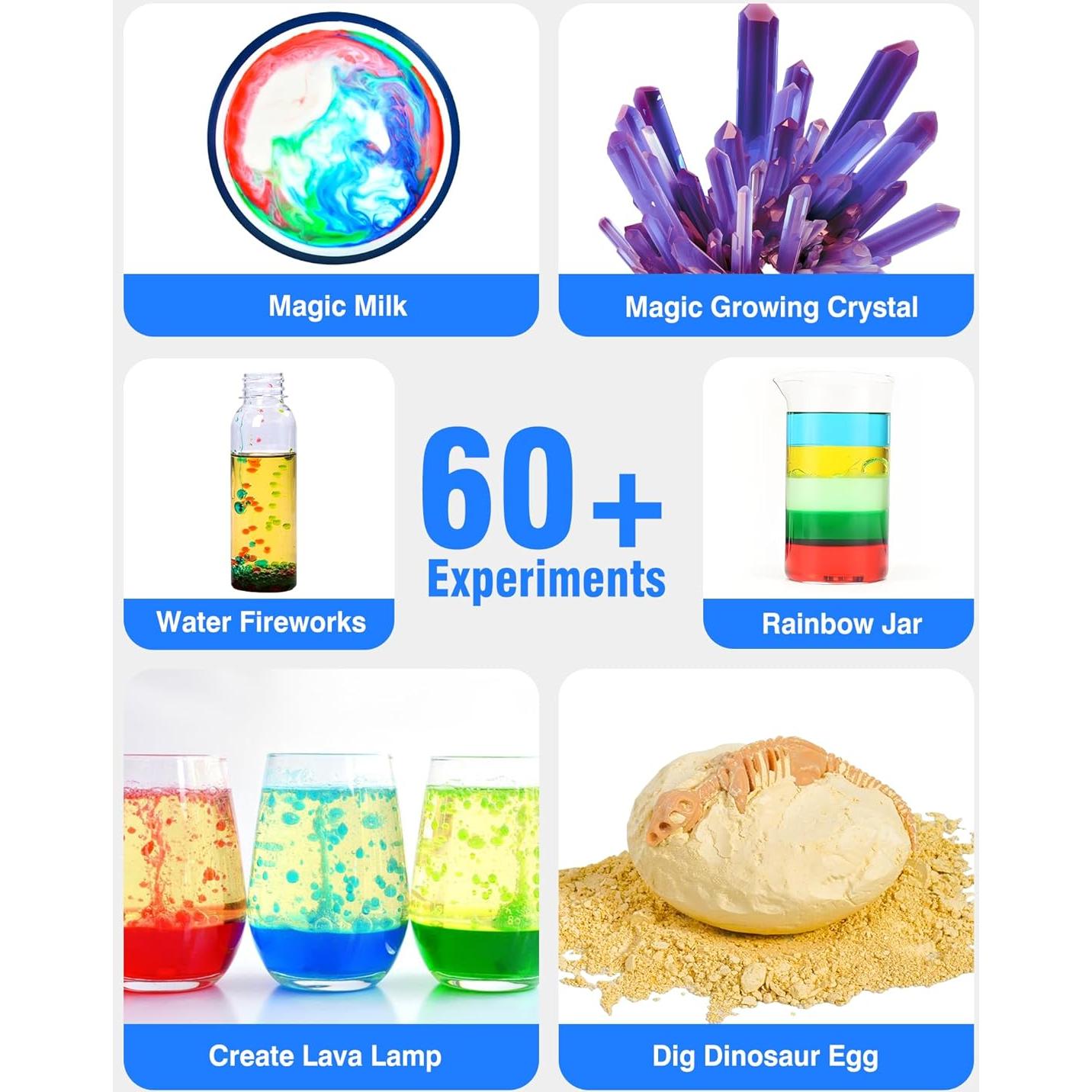 Kit Científico 60+ Melican para Niños 5-8 Años - Experimentos STEM