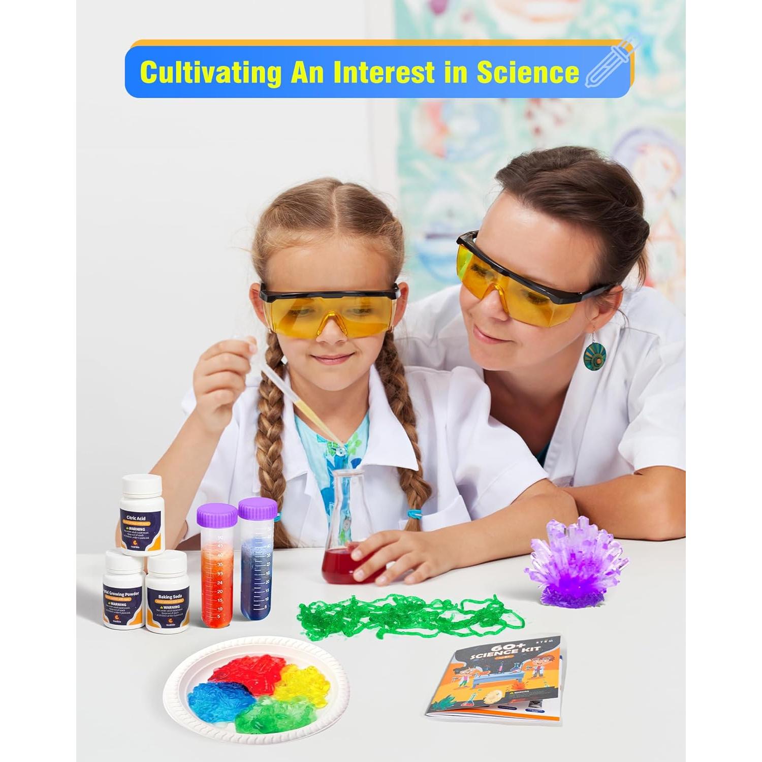 Kit Científico 60+ Melican para Niños 5-8 Años - Experimentos STEM