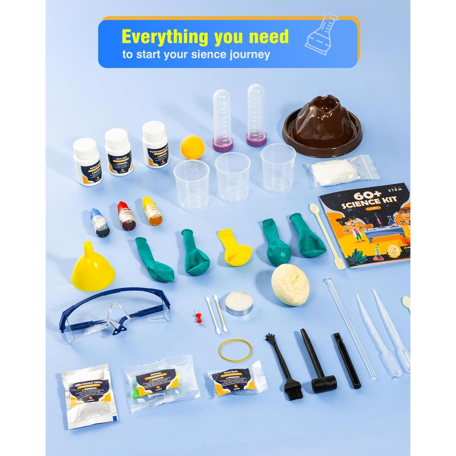 Kit Científico 60+ Melican para Niños 5-8 Años - Experimentos STEM