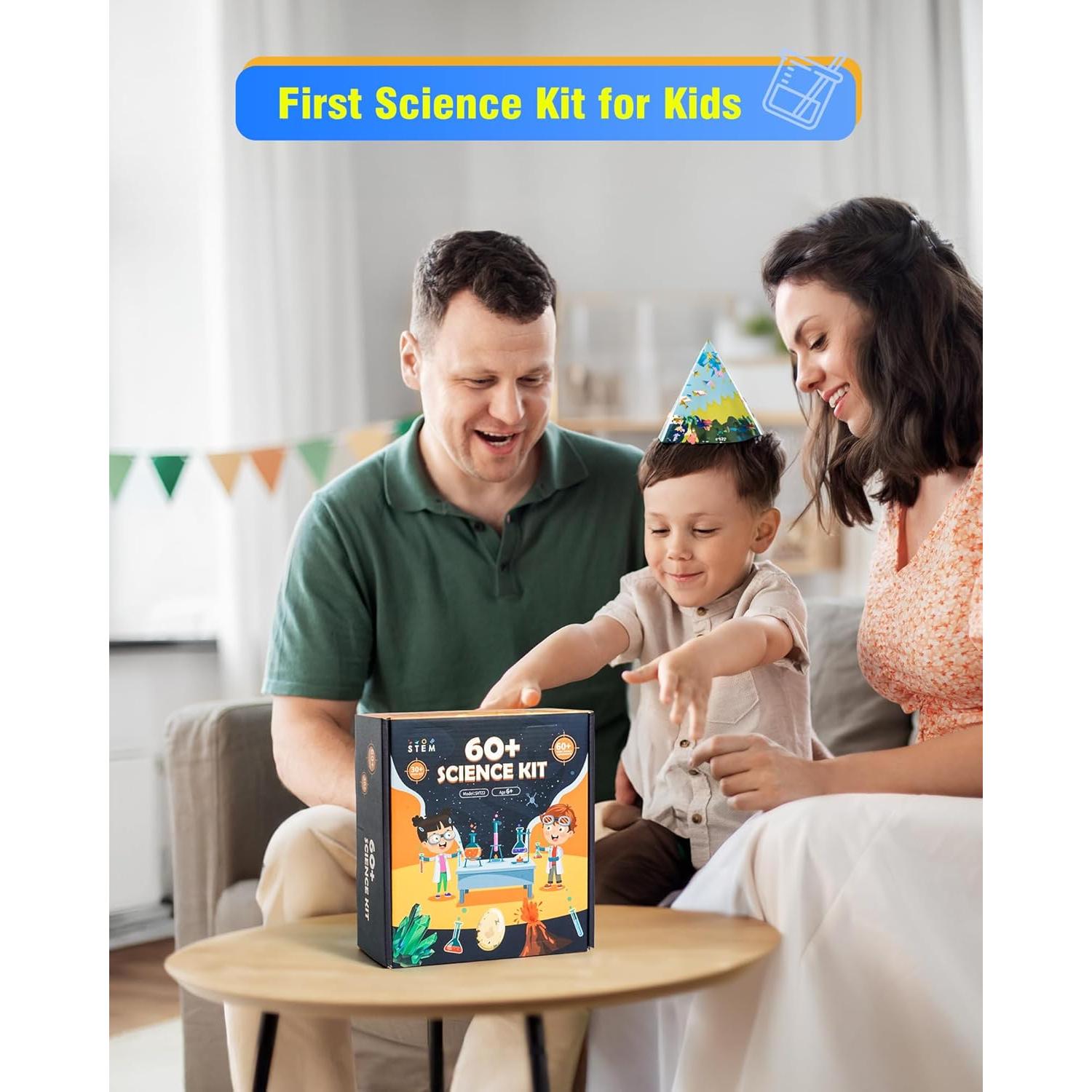 Kit Científico 60+ Melican para Niños 5-8 Años - Experimentos STEM