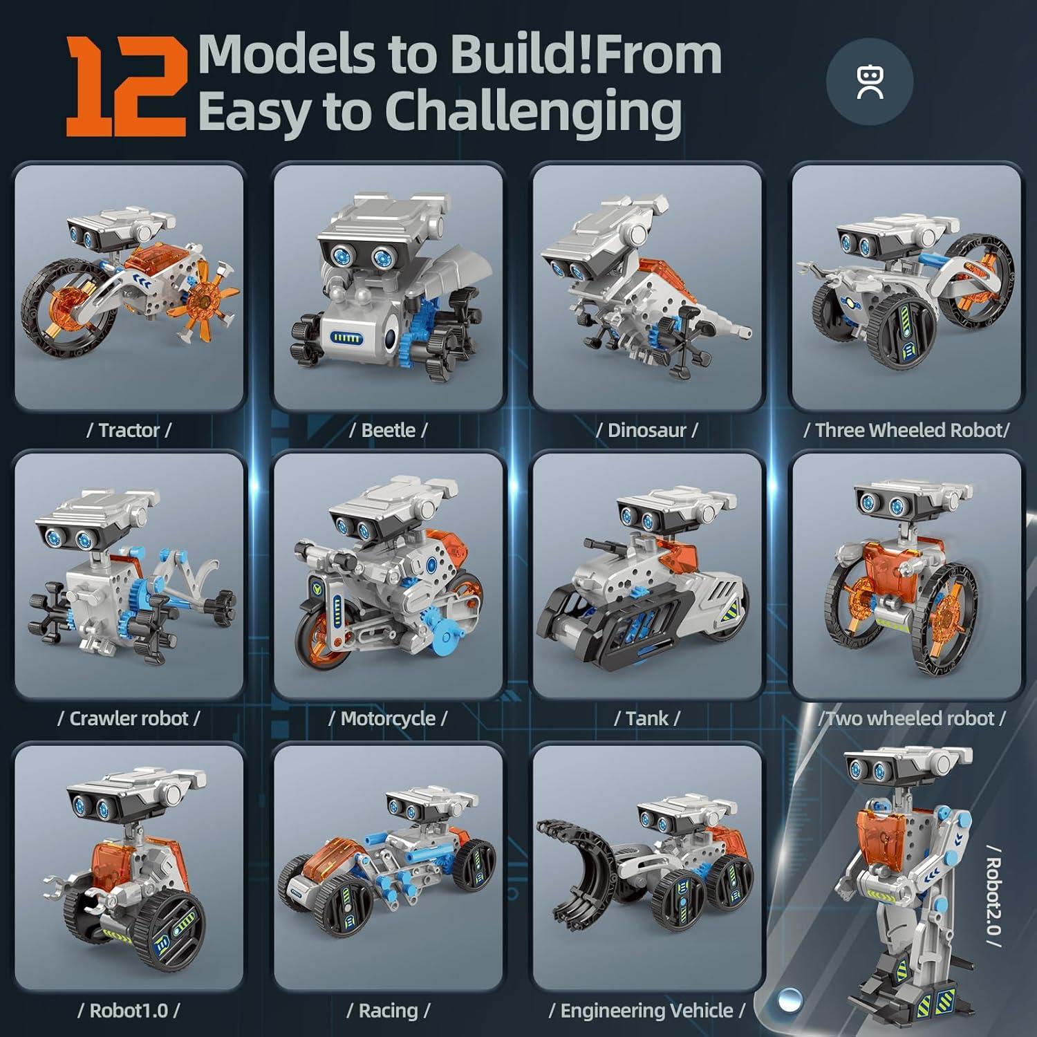 Kit de Robot STEM 12 en 1 Jiakora para Niños 8 a 16 Años