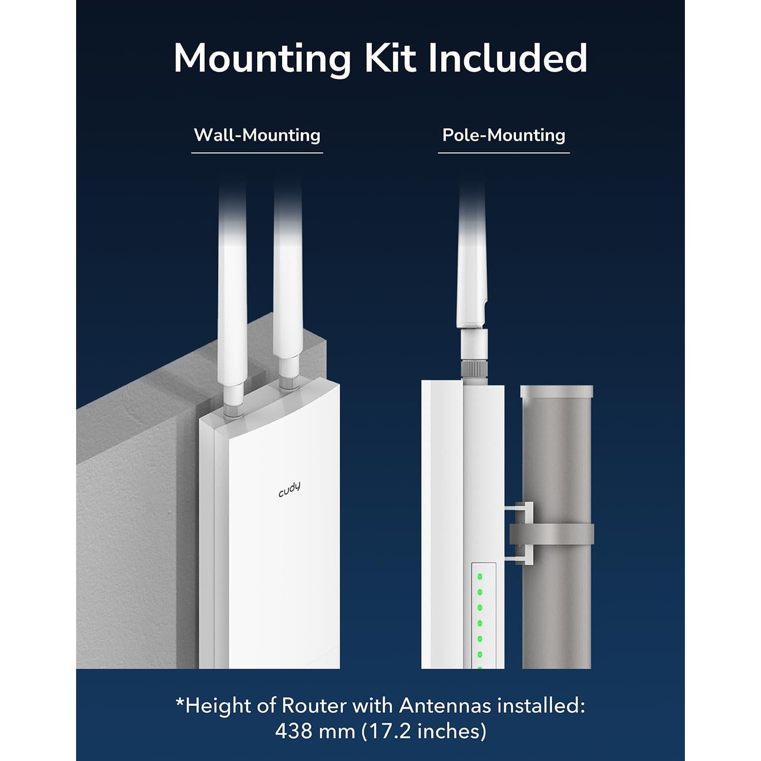 Cudy RE1200 Extensor WiFi Exterior AC1200 IP65 PoE