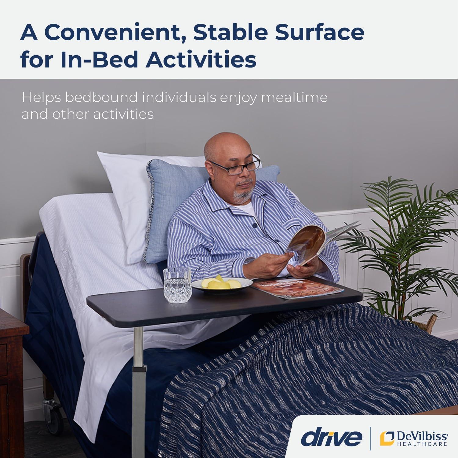 Mesa sobre la cama Drive Medical 13067 ajustable con ruedas