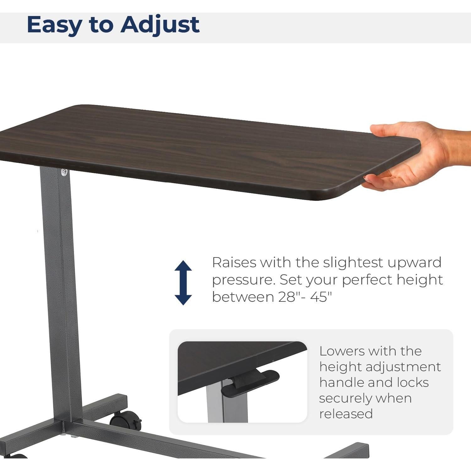 Mesa sobre la cama Drive Medical 13067 ajustable con ruedas