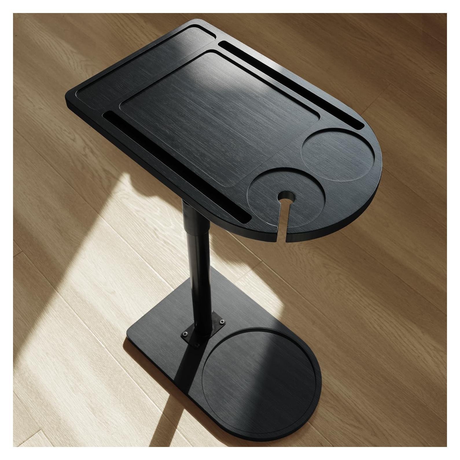 Mesa lateral ajustable YUHFERA en forma de C - Negro