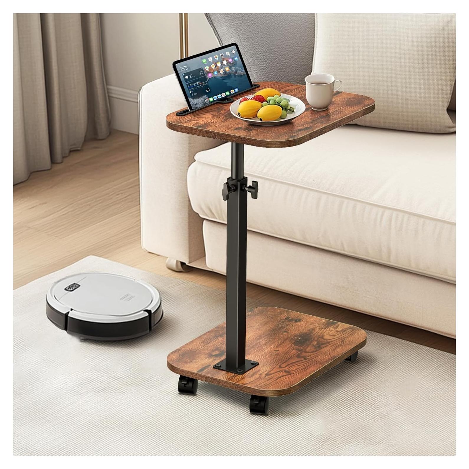 Mesa de bandeja ajustable XNSDXV en C para sofá y TV