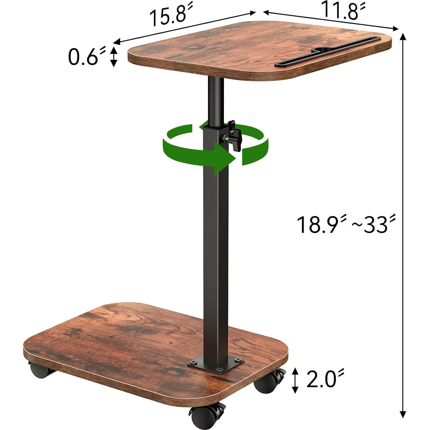 Mesa de bandeja ajustable XNSDXV en C para sofá y TV