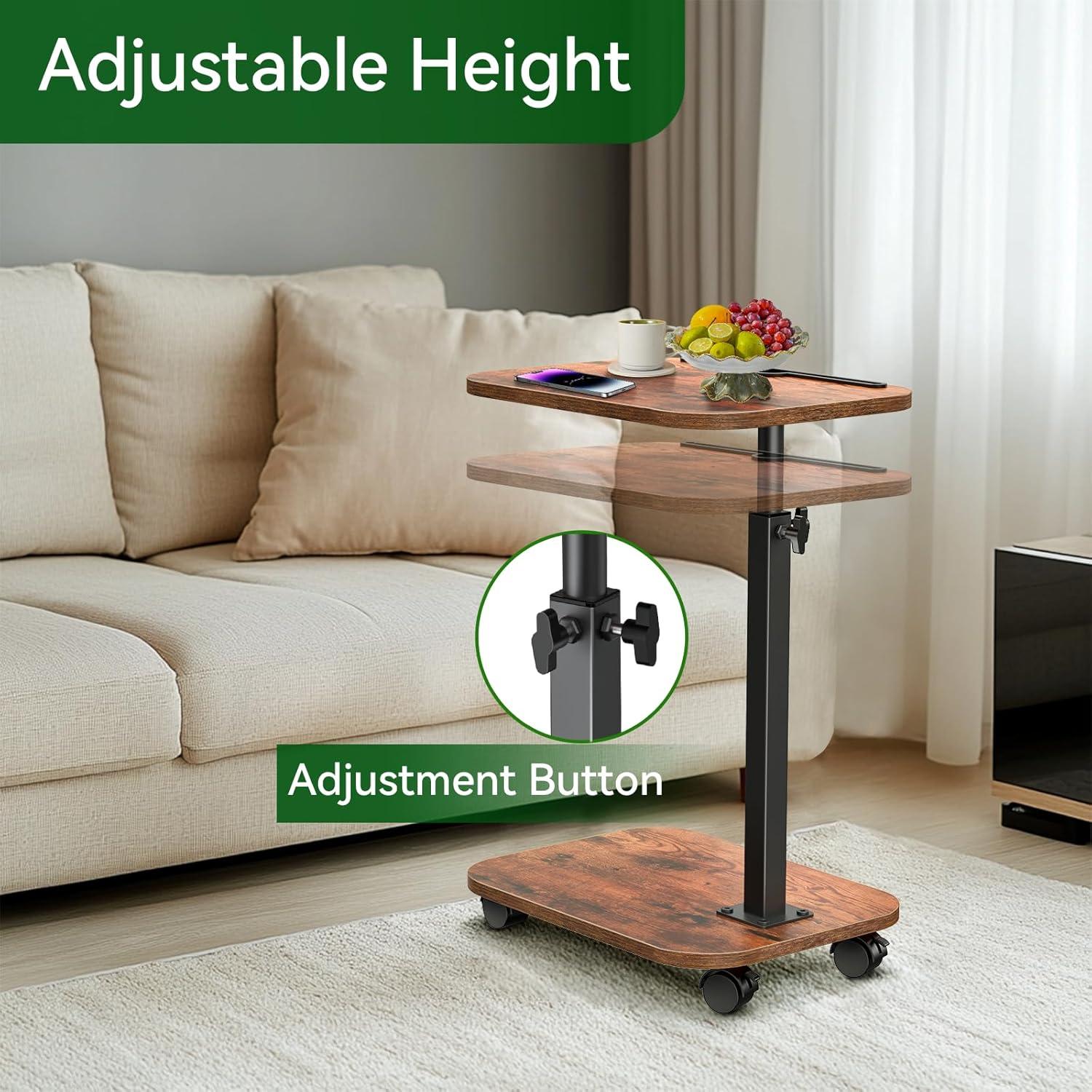 Mesa de bandeja ajustable XNSDXV en C para sofá y TV