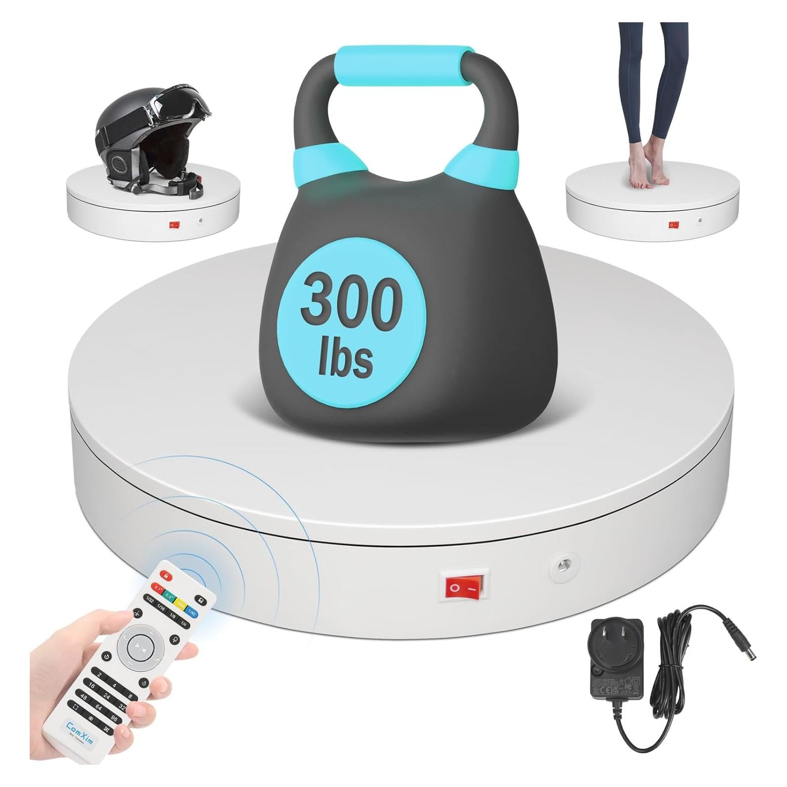 Plato Giratorio Eléctrico ComXim 32cm 300kg Control Remoto