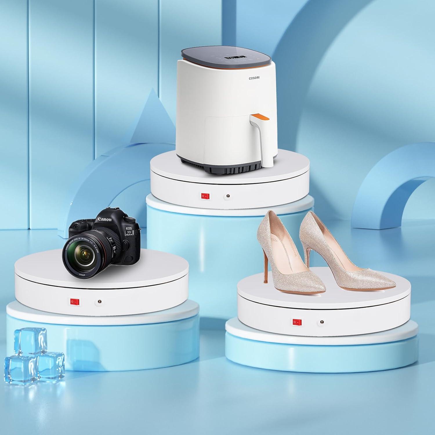 Plato Giratorio Eléctrico ComXim 32cm 300kg Control Remoto