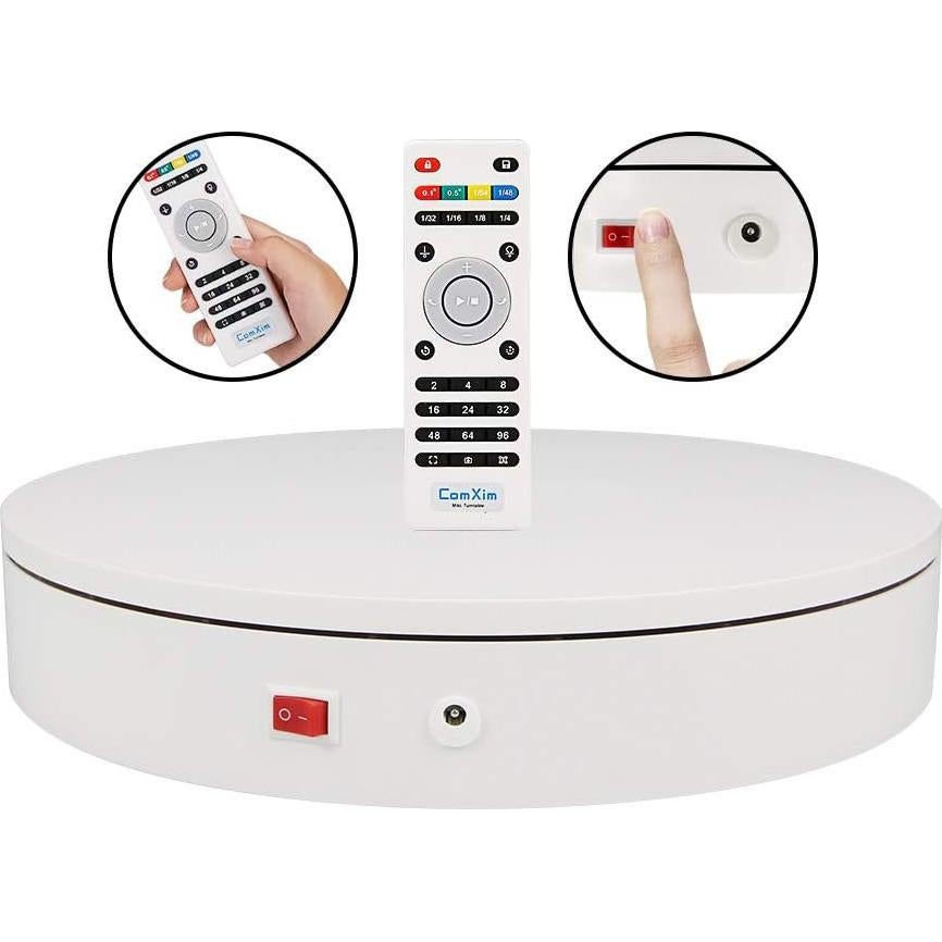 Plato Giratorio Eléctrico ComXim 32cm 300kg Control Remoto