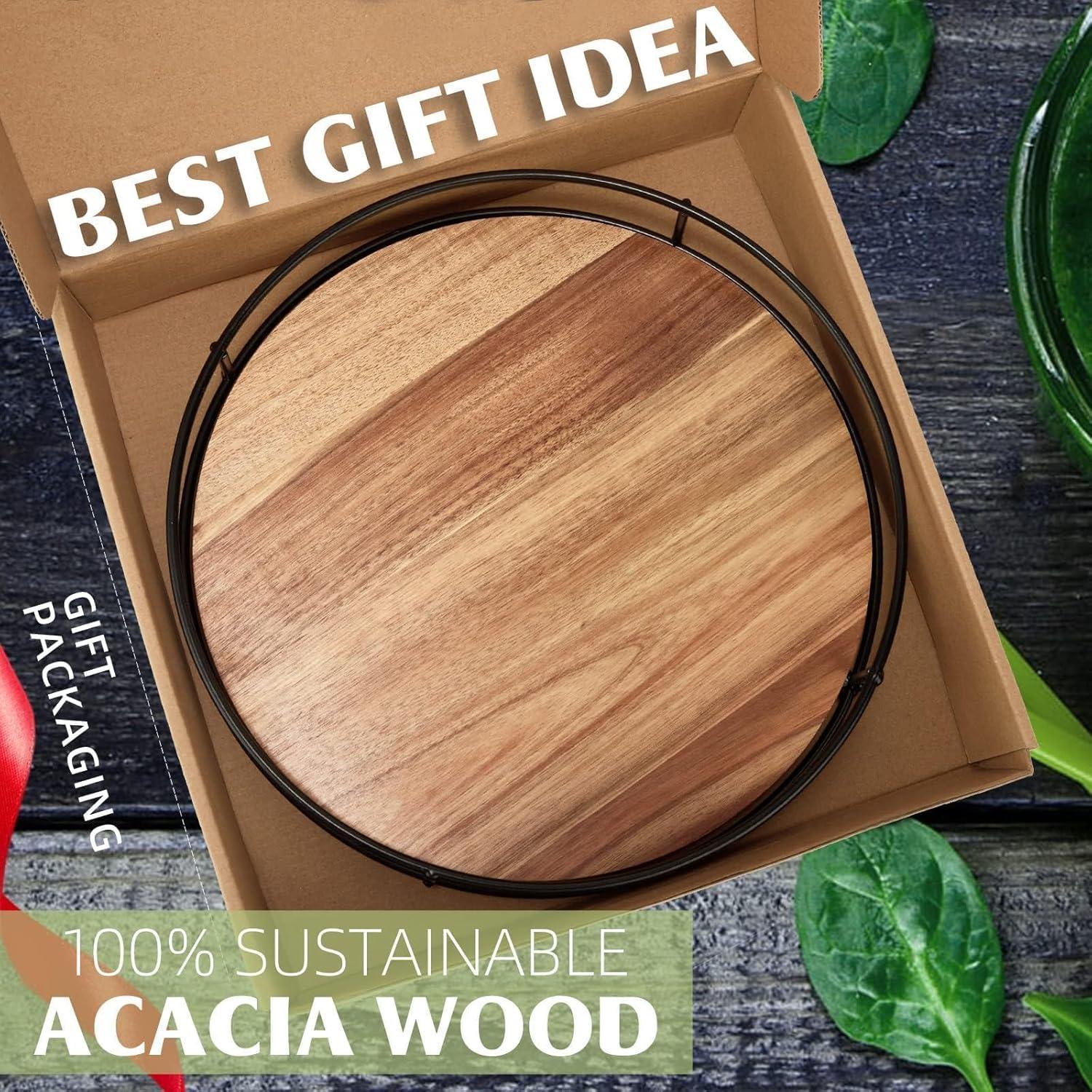 Torniquete Giratorio de Madera de Acacia Tomoaza 30.48 cm