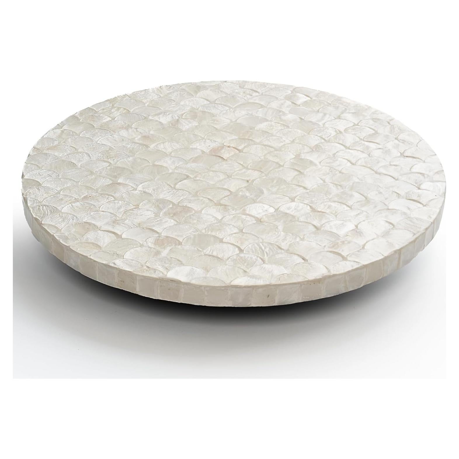 Lazy Susan de Capiz 30 cm - Bandeja Giratoria Decorativa