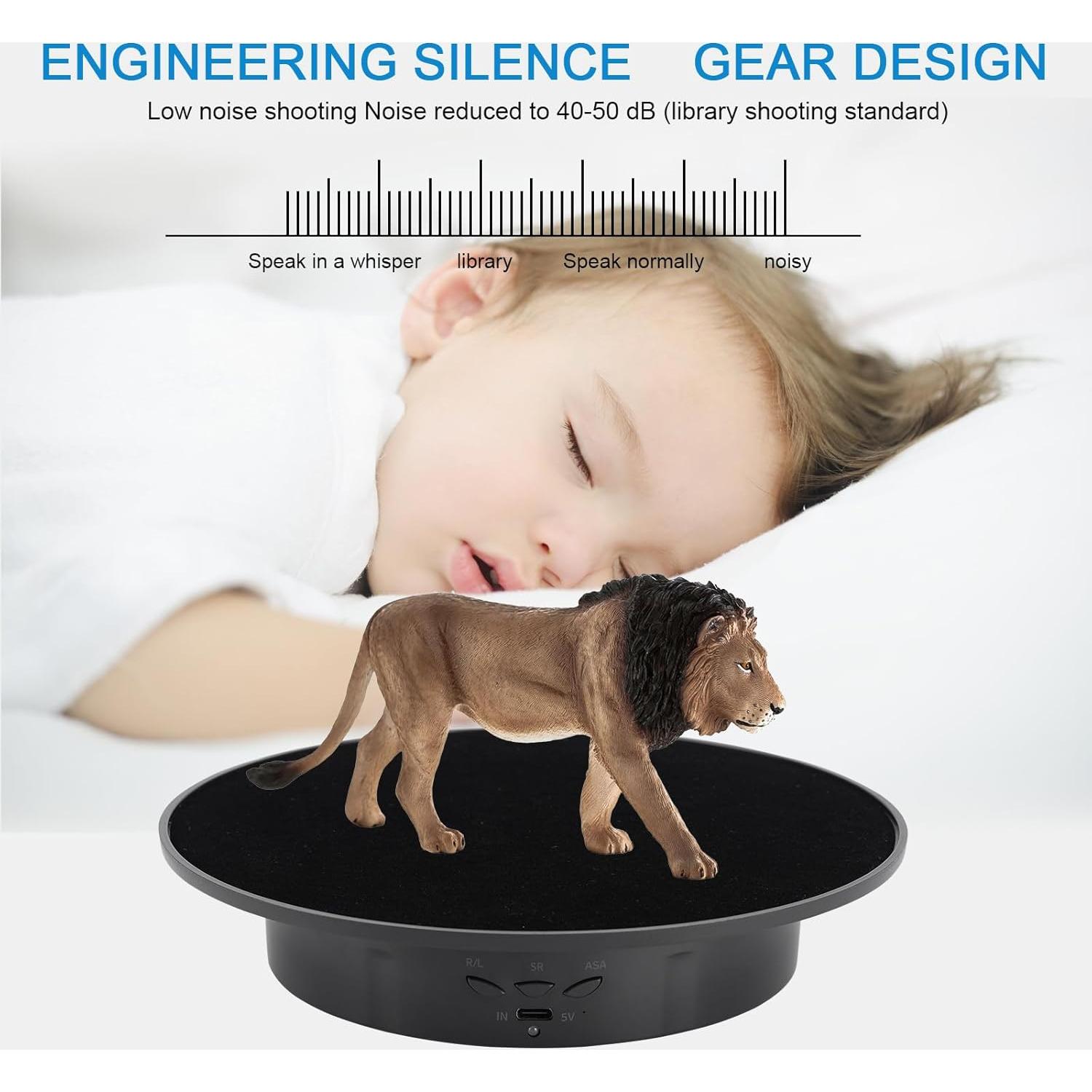 Soporte de Exhibición Rotatorio Motorizado Bosgladek 20 cm Terciopelo