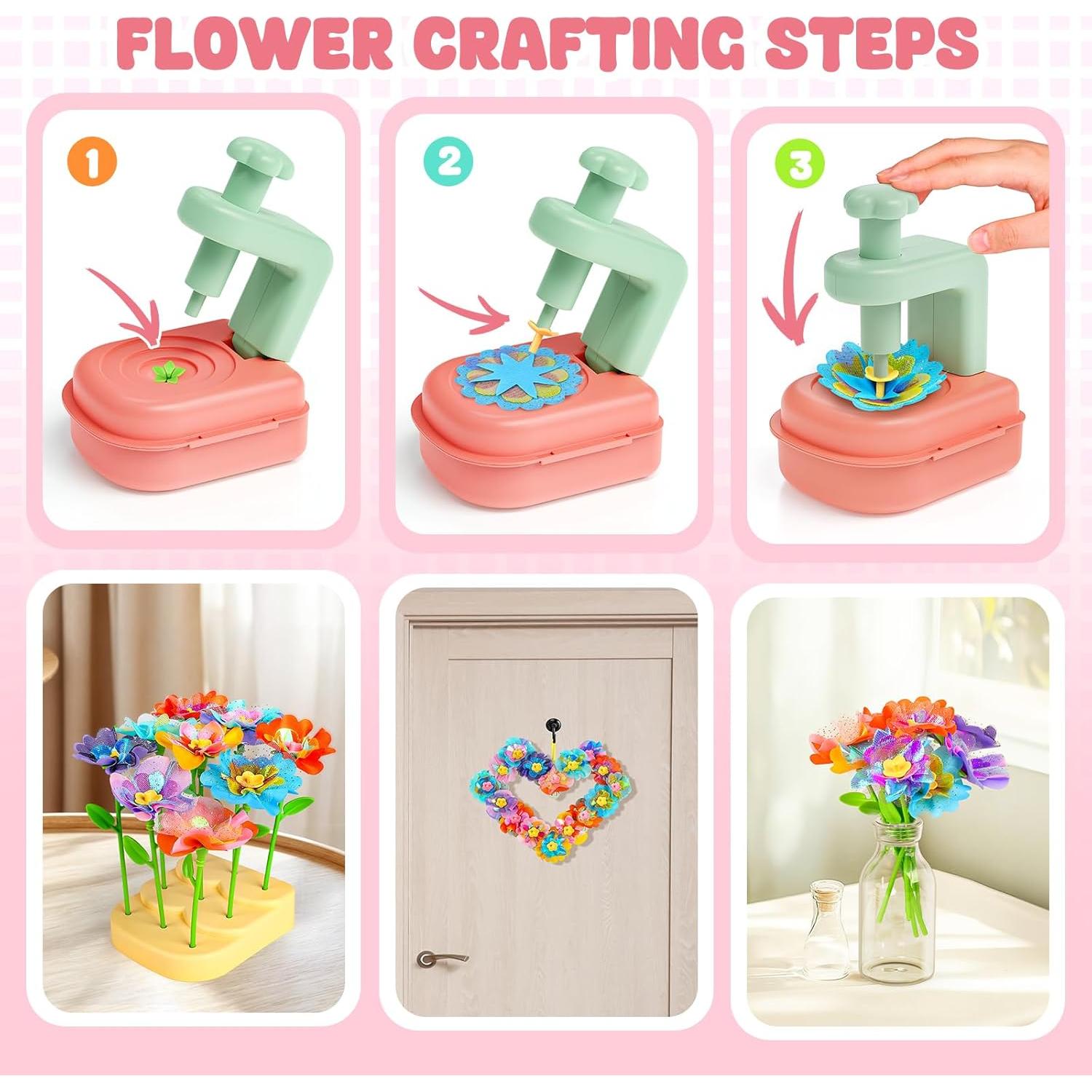 Kit de Manualidades Flores DIY Beefunni - Juguete Creativo 4-8 Años