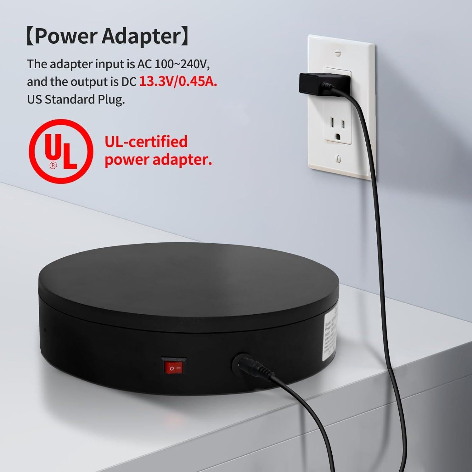 Soporte giratorio eléctrico 20 cm ComXim 45 kg para fotografía