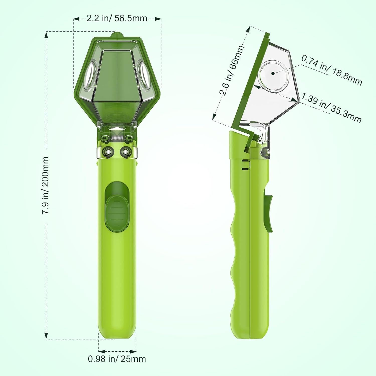 Capturador de Insectos LEUOA Verde con Lente 6X para Niños