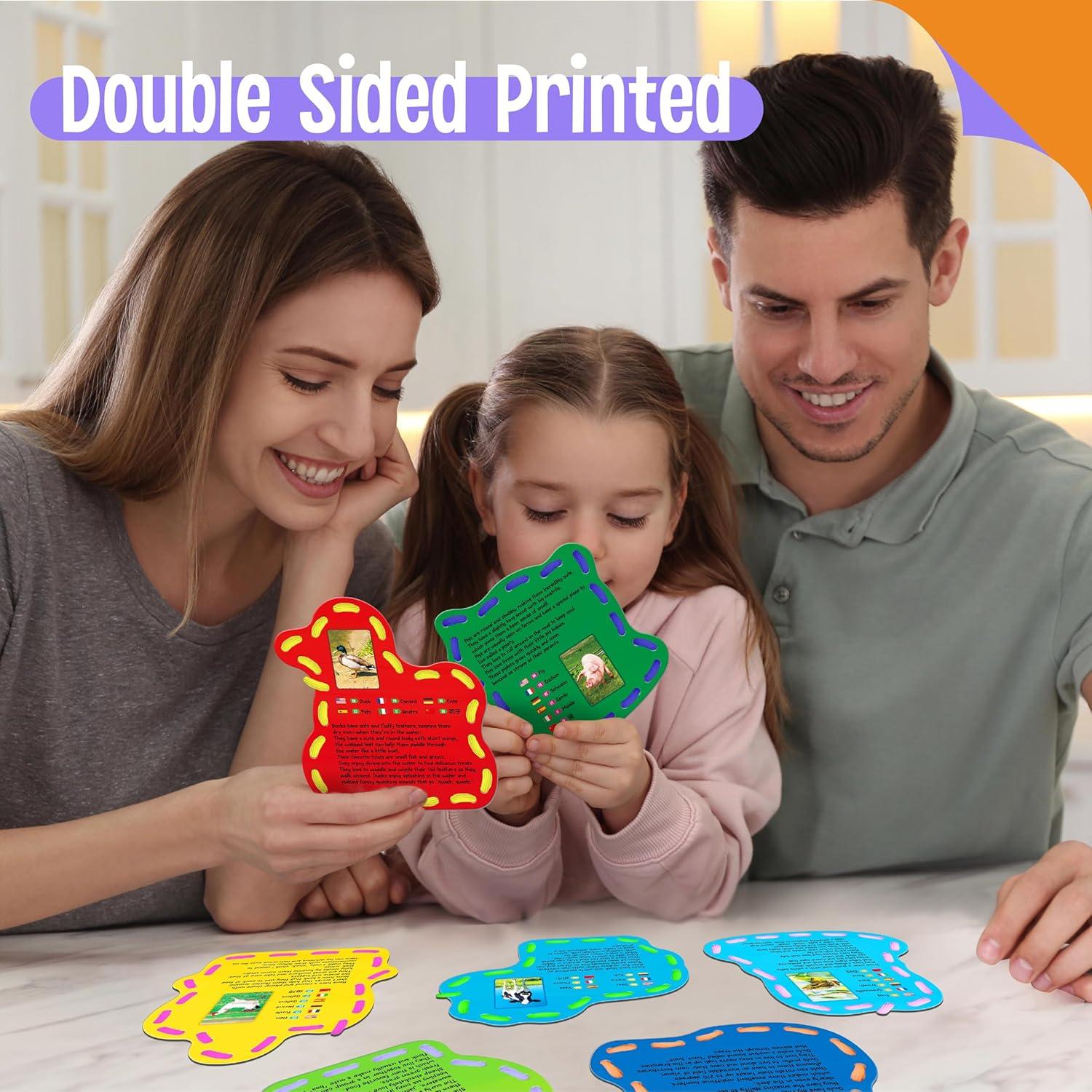 Juego de Tarjetas de Enhebrado SpriteGru 9 Piezas Animales