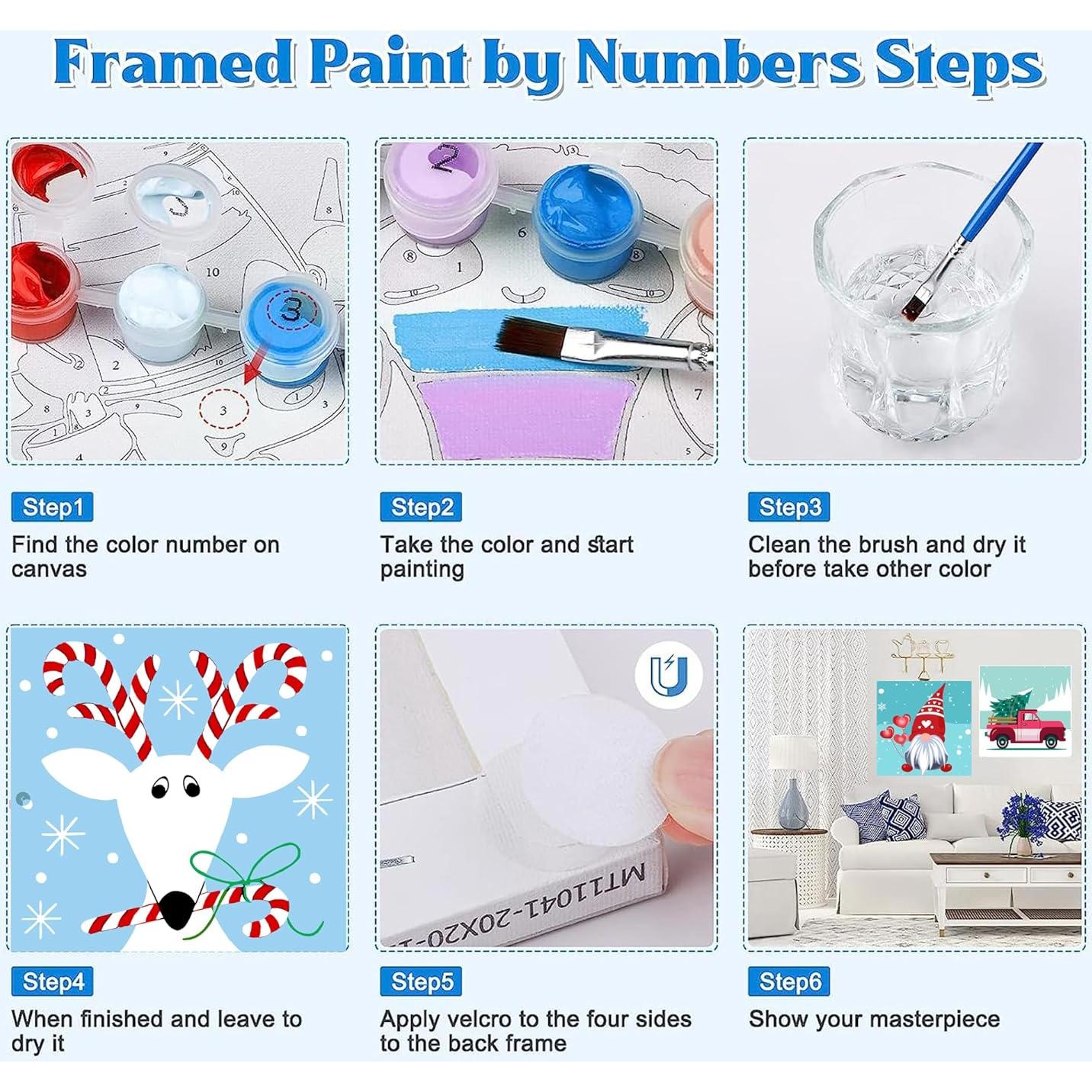 Kit de Pintura por Números Yijingtop Navidad 20x20cm