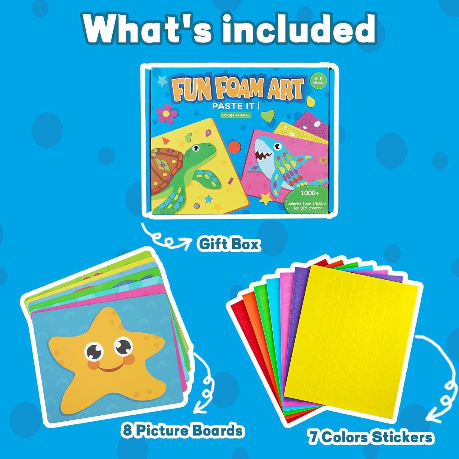 Kit de Manualidades de Espuma AluAbi para Niños 3-8 Años