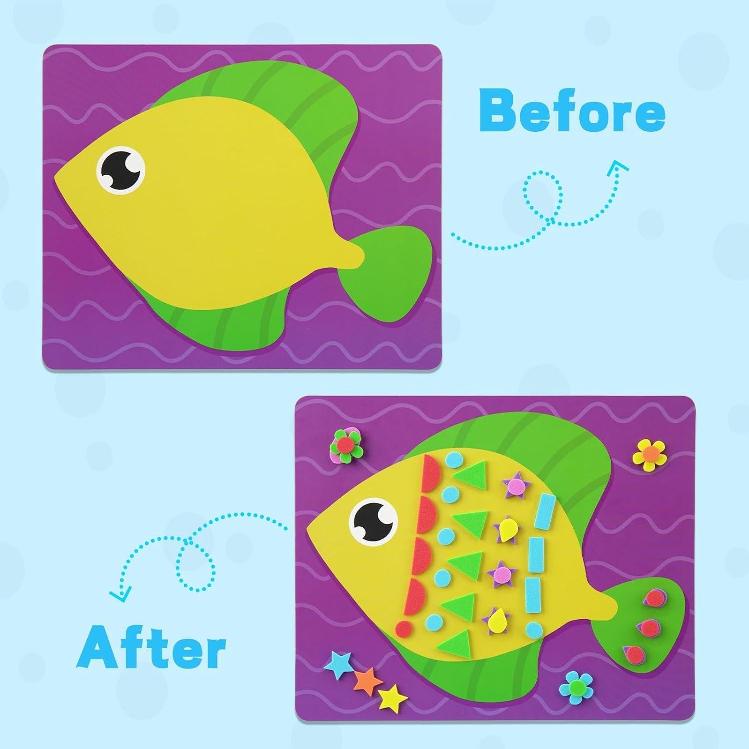 Kit de Manualidades de Espuma AluAbi para Niños 3-8 Años