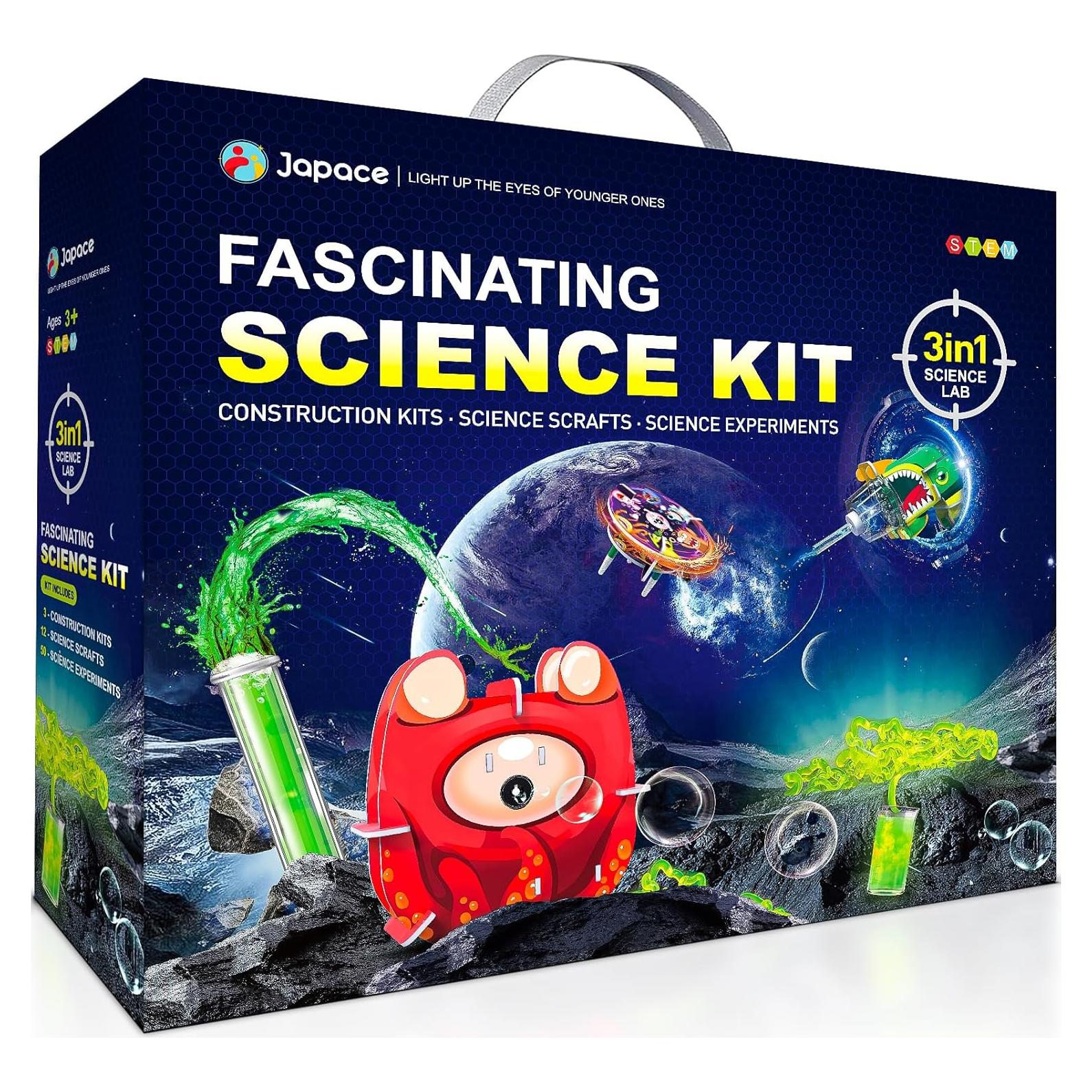 Kit de Ciencia Japace para Niños 4-8 Años - 65 Experimentos STEM