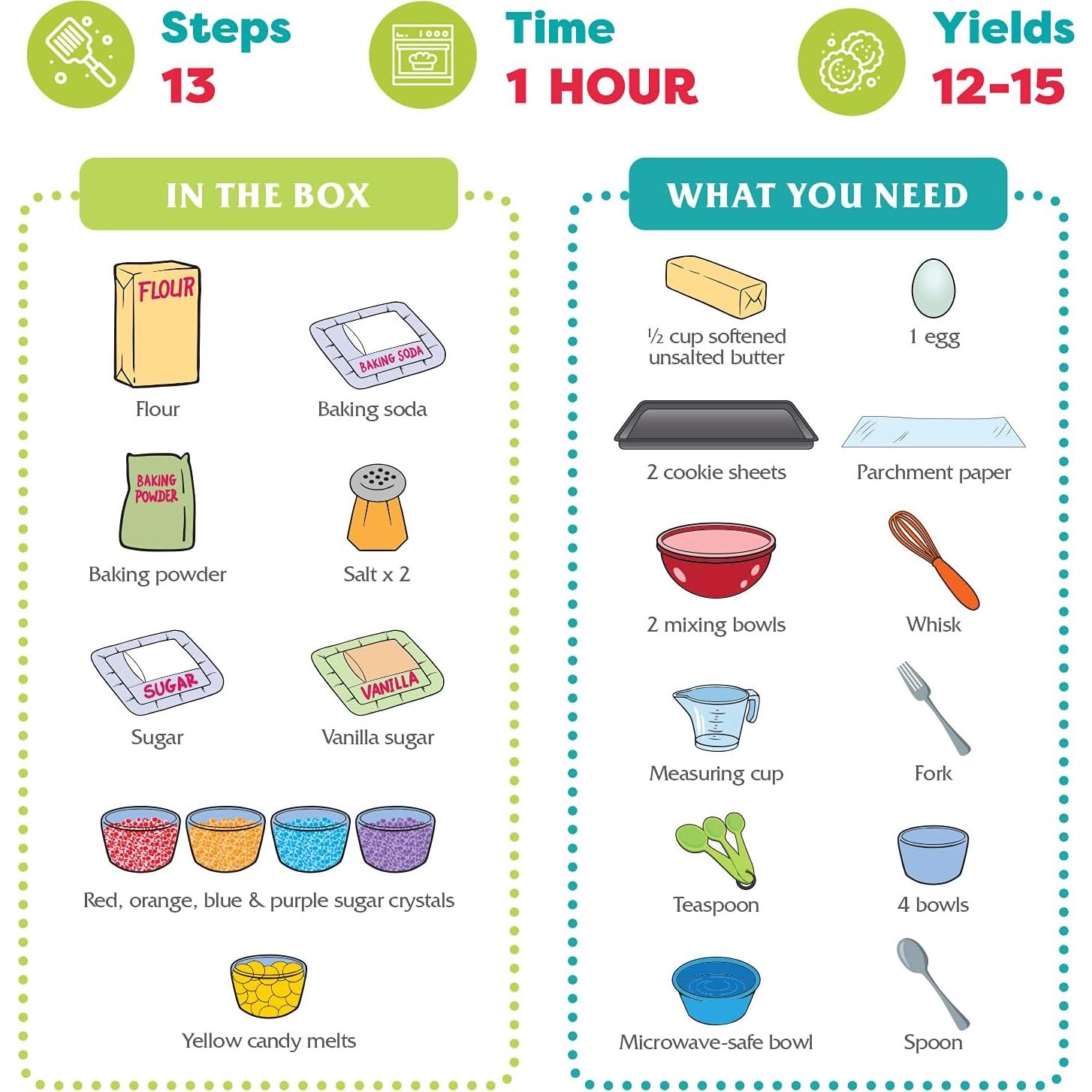 Kit de Hacer Galletas Bonitas Pétalos Baketivity - DIY para Niños