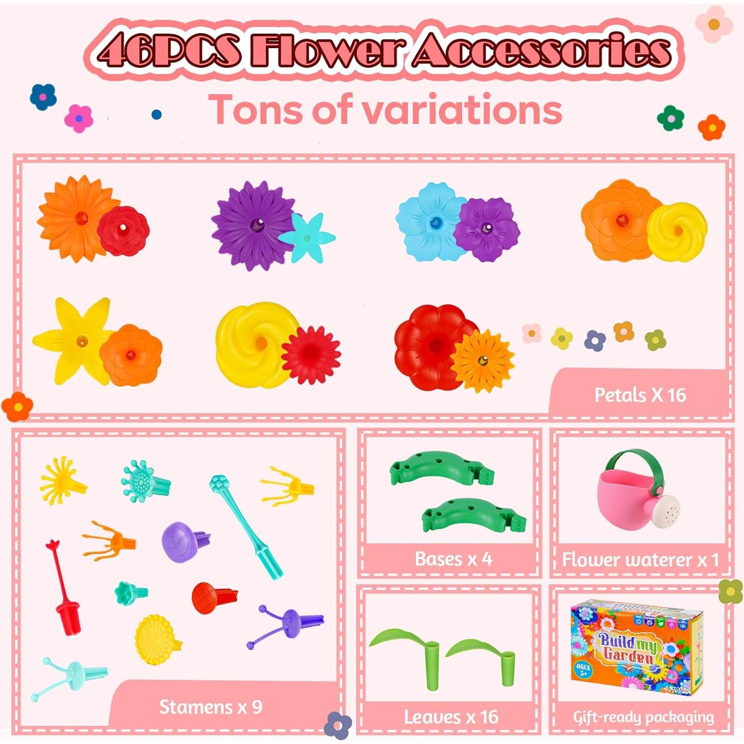 Juego de Construcción de Jardín de Flores FUNZBO 46pcs