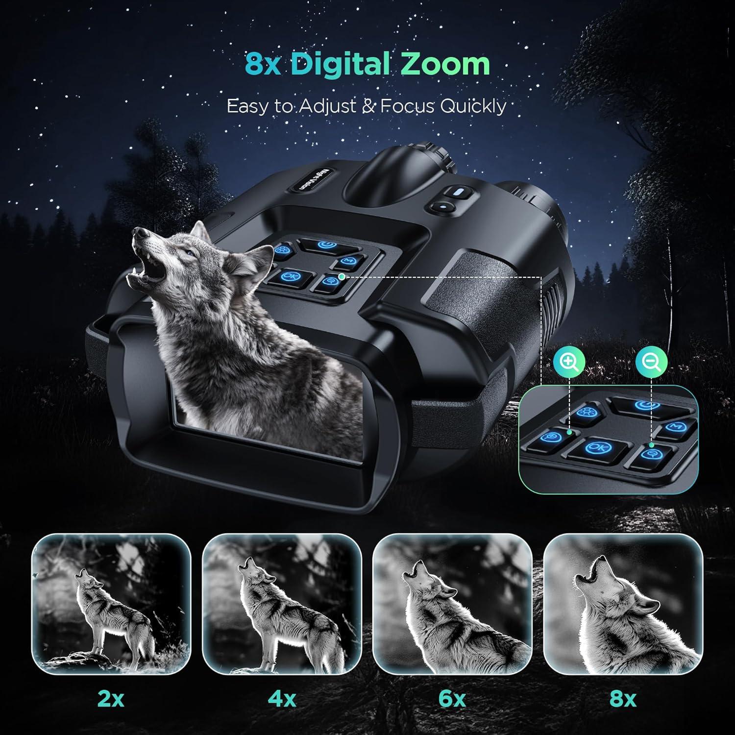 Binoculares de Visión Nocturna 4K Diyimin Z115 con Luz Táctica