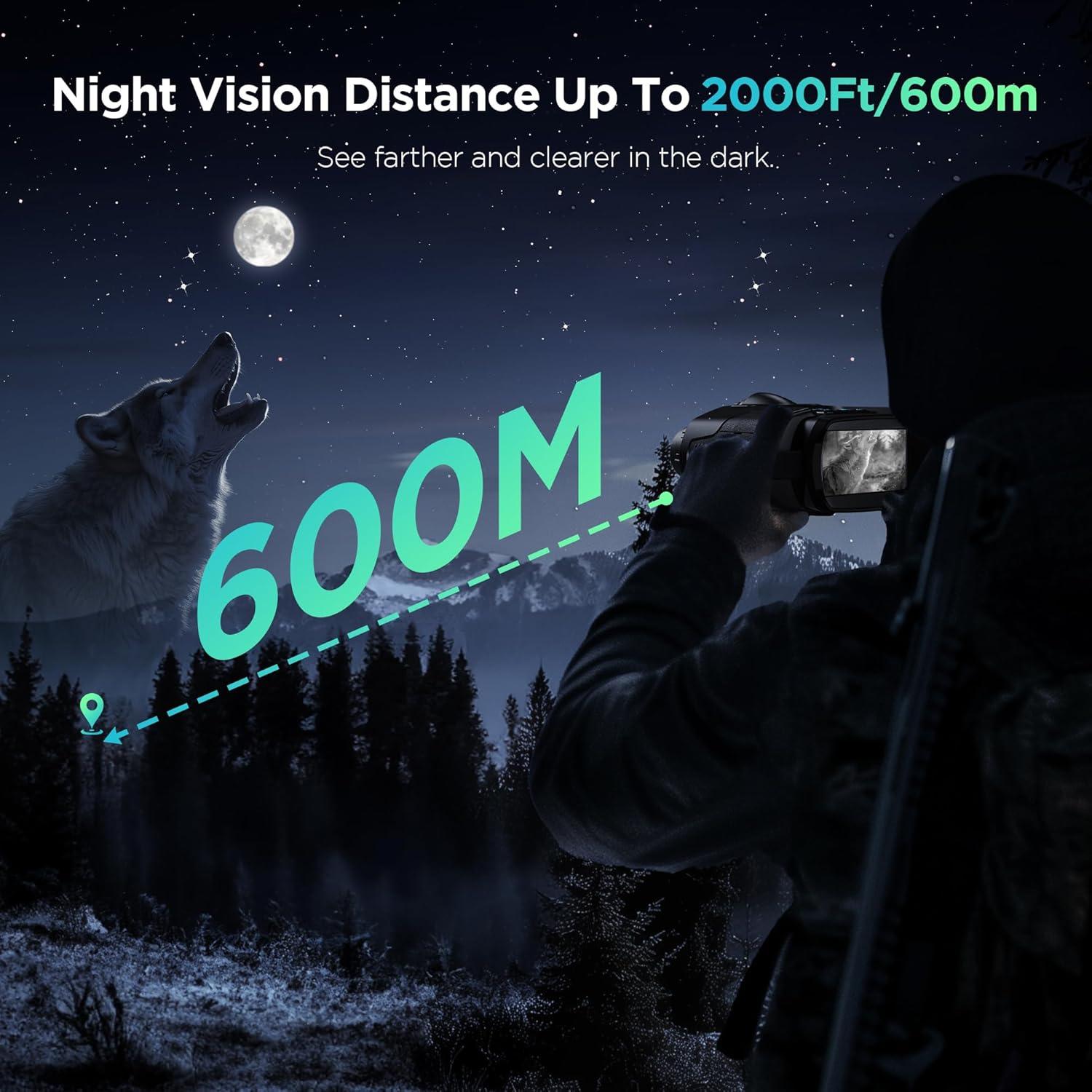 Binoculares de Visión Nocturna 4K Diyimin Z115 con Luz Táctica