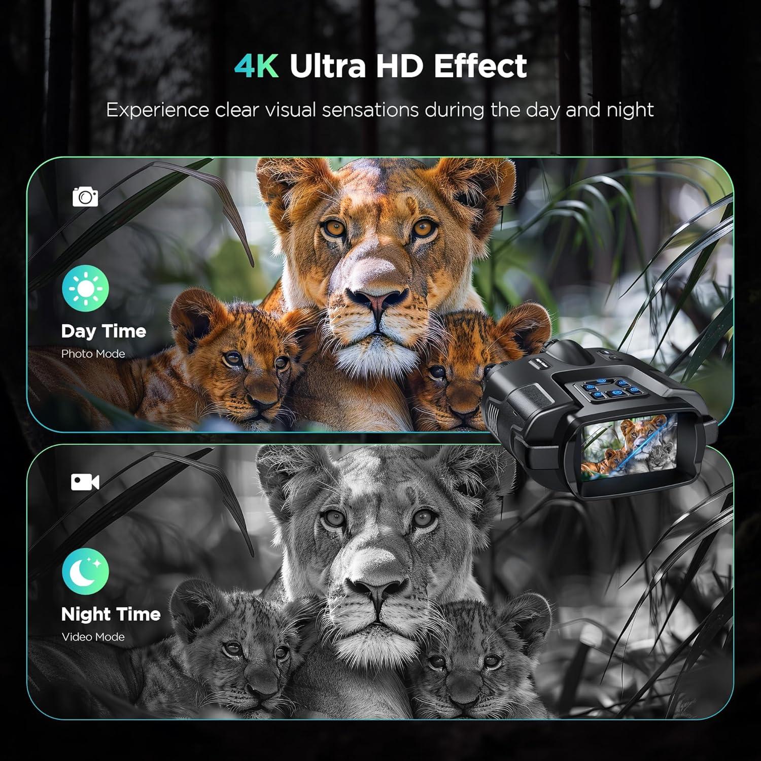 Binoculares de Visión Nocturna 4K Diyimin Z115 con Luz Táctica