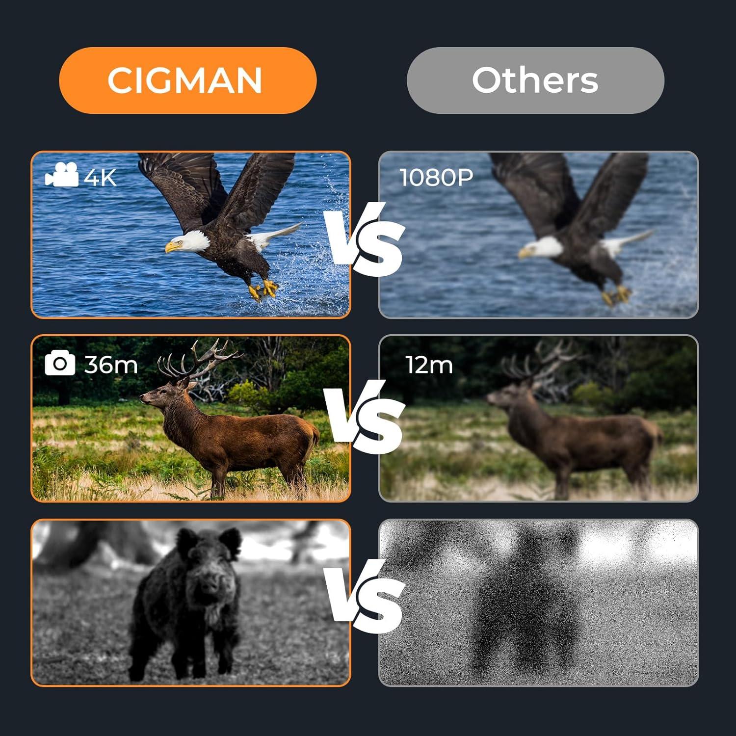 Binoculares de Visión Nocturna CIGMAN CNV02 40MP 8X IR
